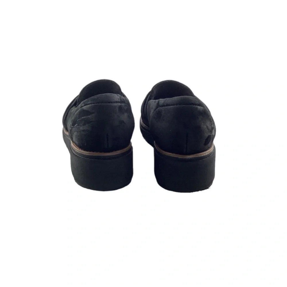 Collection by Clarks Sharon Villa Black Suede Wedge Loafer‎ Size 8.5